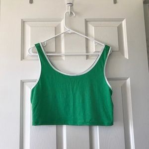 Green crop top